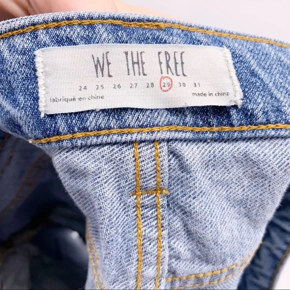 We the Free FP Denim Jean Skirt with Button Fly - Picture 6 of 8